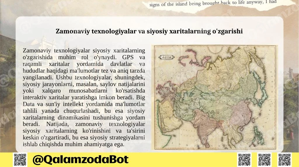 Dunyo siyosiy xaritasi bilan ishlash Taqdimot - Slayd 4 (pptx)